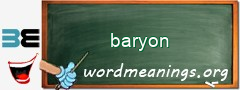 WordMeaning blackboard for baryon